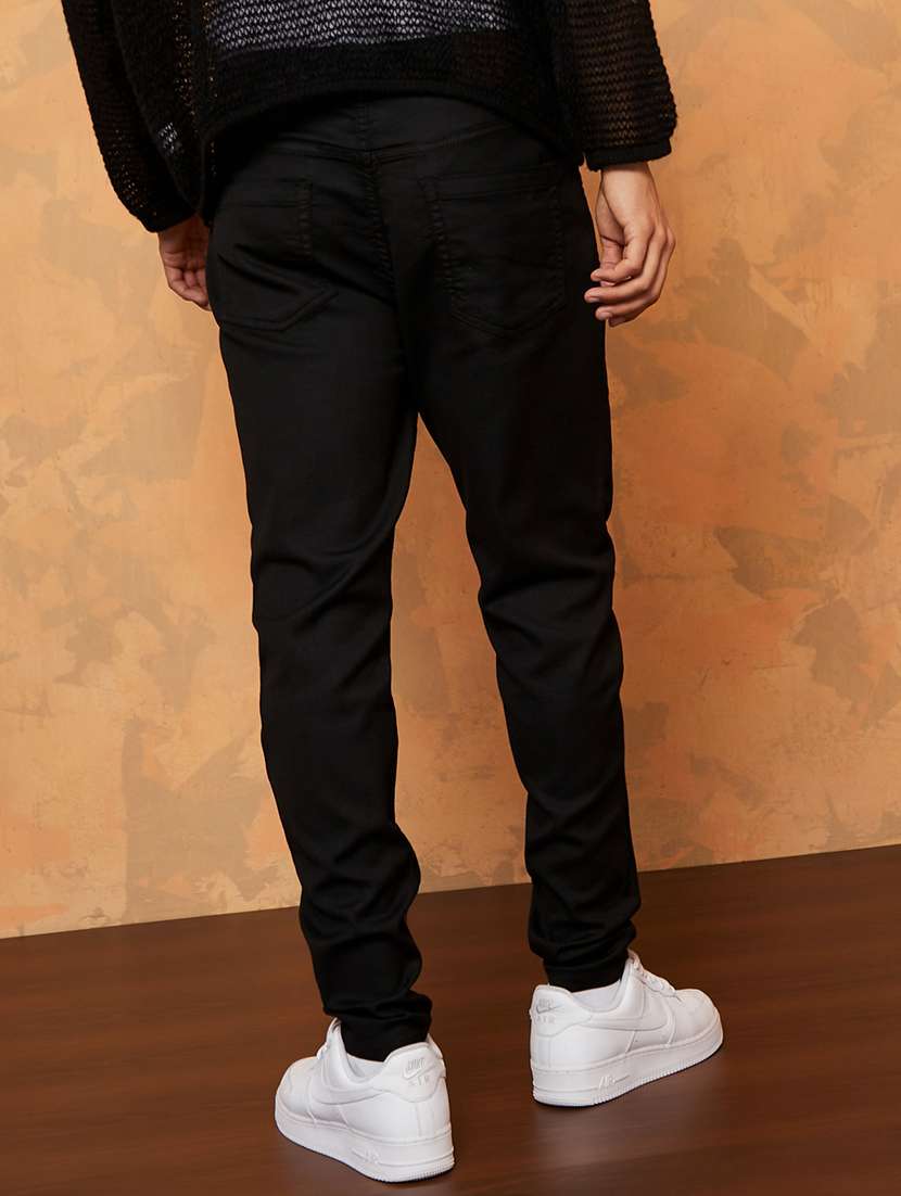 men solid mid rise slim fit jeans - 21970939 -  Standard Image - 1