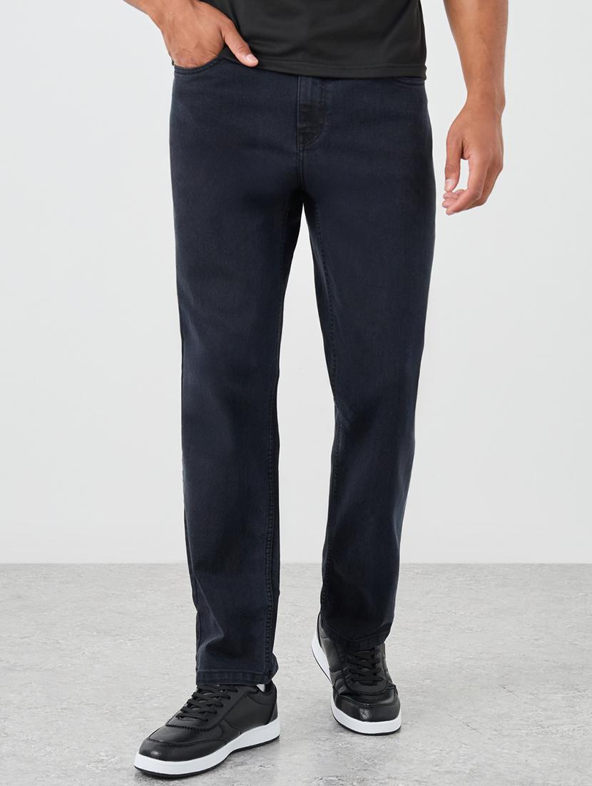men washed mid rise straight fit jeans - 21970949 - Zoom Image - 0