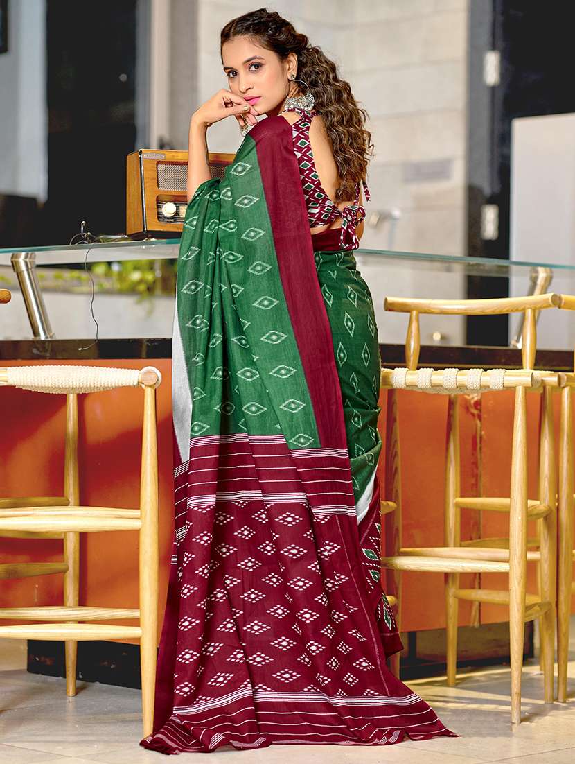 women printed casual wear saree with blouse - 21970973 - Standard Image - 1