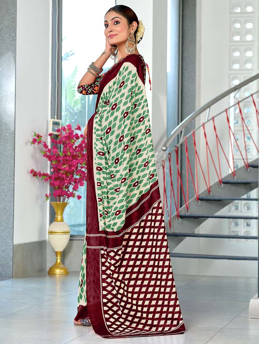 women printed casual wear saree with blouse - 21970976 - Standard Image - 1