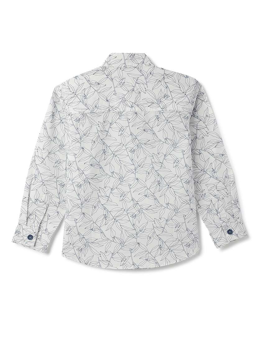 boys printed collared long sleeve shirt - 21971040 -  Standard Image - 1