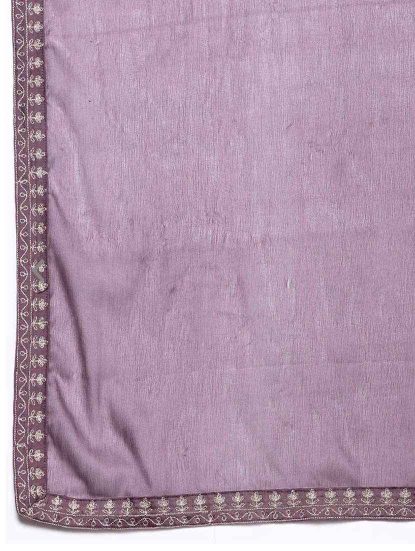 women solid with work long sleeve kurta pant with dupatta set - 21971072 -  Standard Image - 6