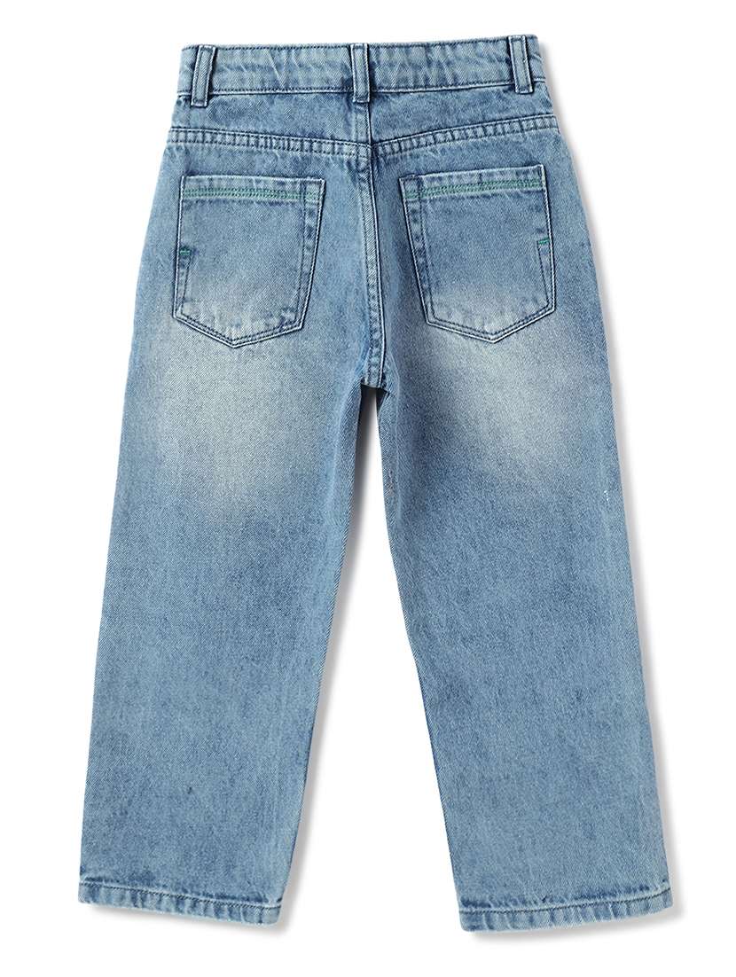 Boys Washed Distressed Mid Rise Jean - 21971099 -  Standard Image - 1