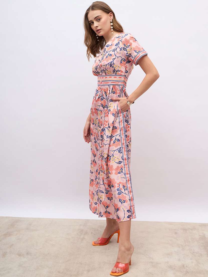 women printed short sleeve a-line dress - 21971131 -  Standard Image - 1