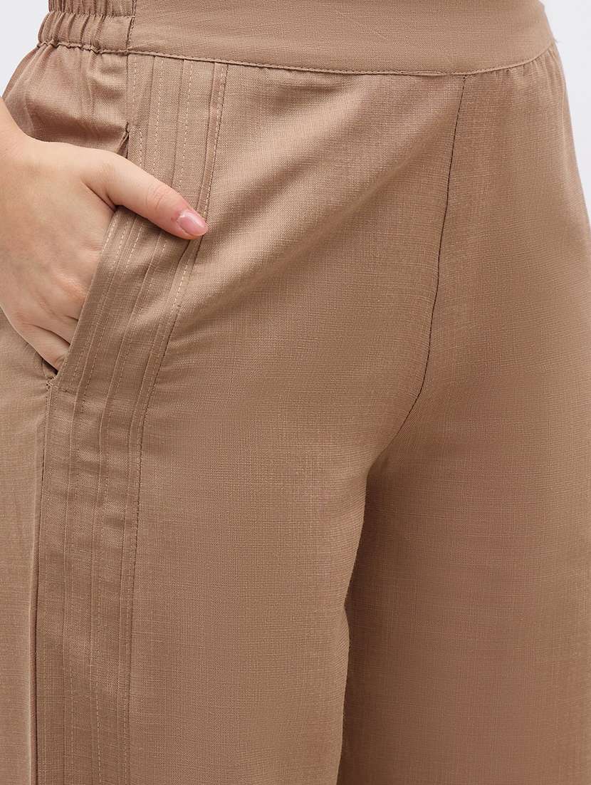 women solid shirt and trouser co-ord set - 21971204 -  Standard Image - 6