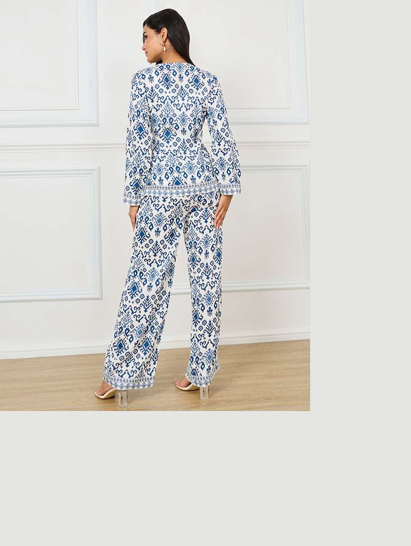 women printed top and trouser co-ord set - 21971206 -  Standard Image - 6