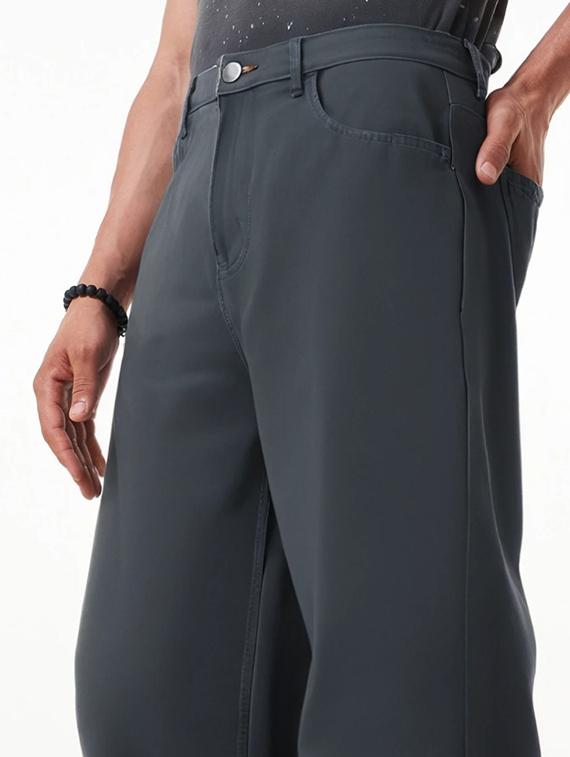 men plain mid rise full length baggy jeans - 21971246 - Standard Image - 4