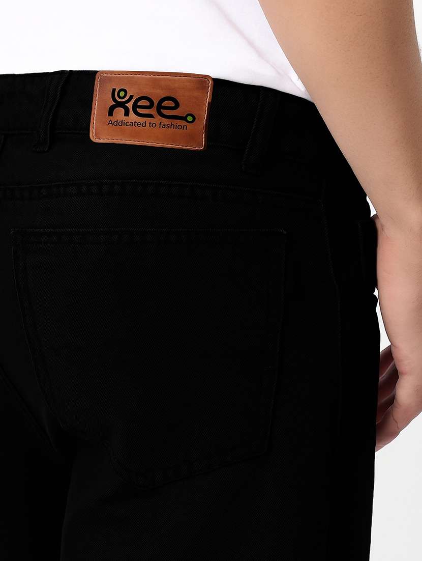 men plain mid rise full length straight fit jeans - 21971248 -  Standard Image - 4