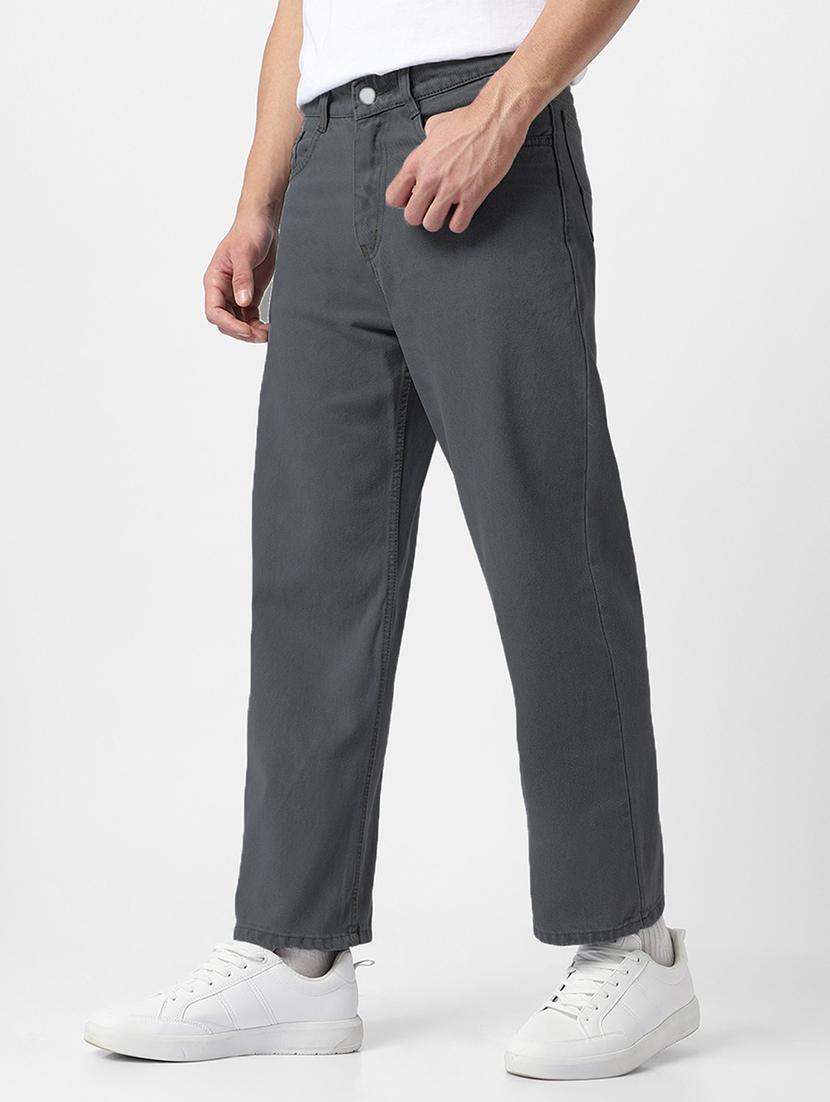 men plain mid rise full length straight fit jeans - 21971251 -  Standard Image - 1