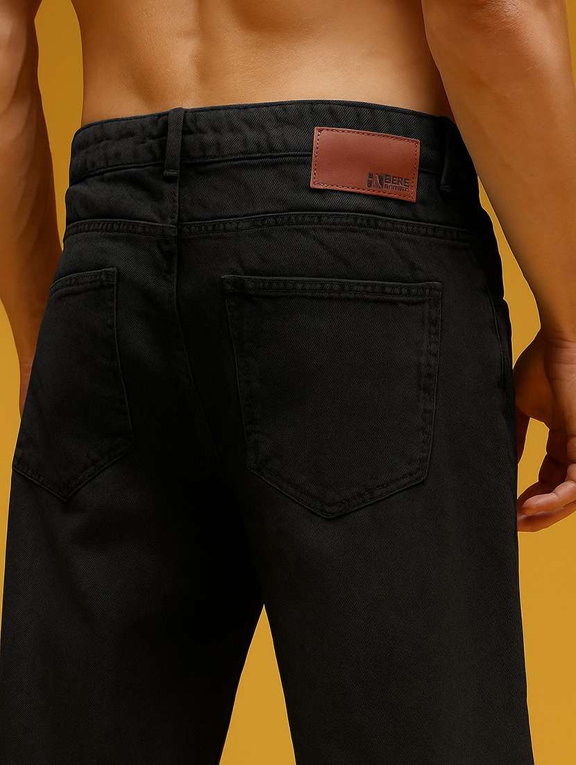 men plain mid rise full length baggy jeans - 21971258 -  Standard Image - 4