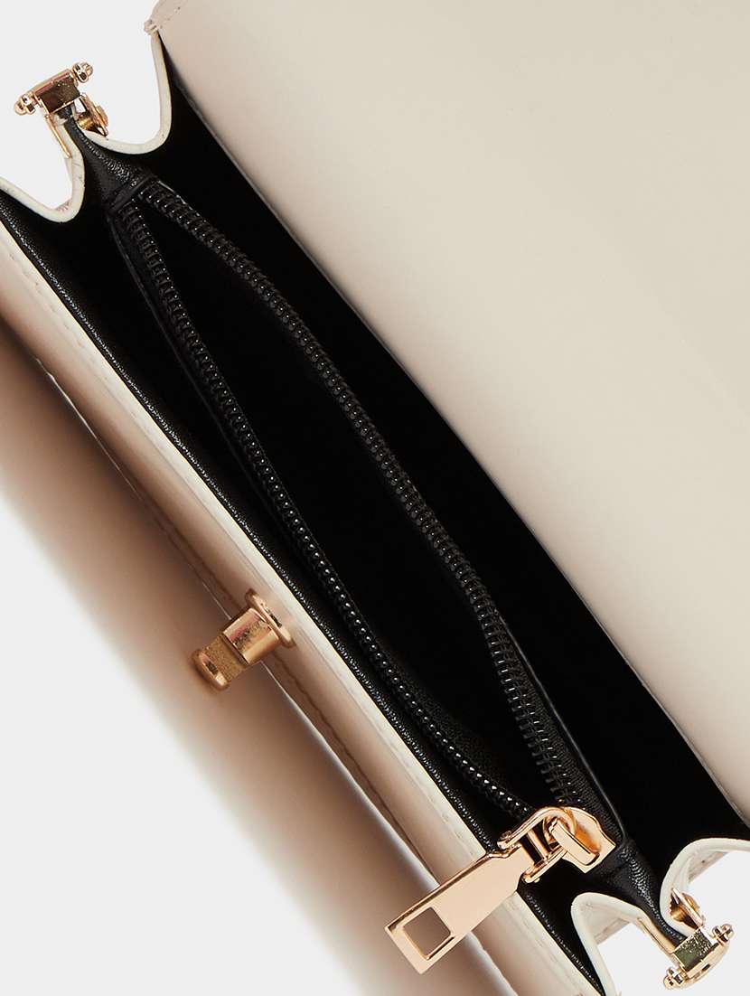 women off white solid sling bag - 21971289 -  Standard Image - 4