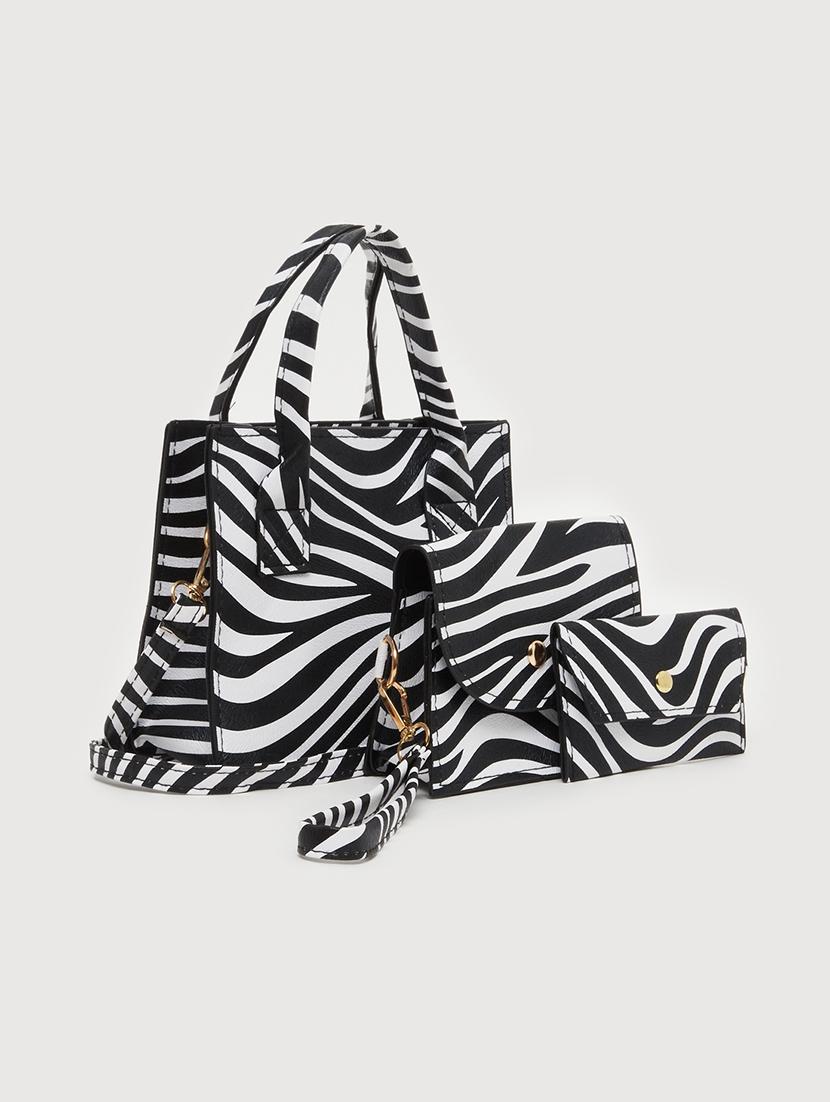 zebra printed party handbag set - 21971298 - Standard Image - 6