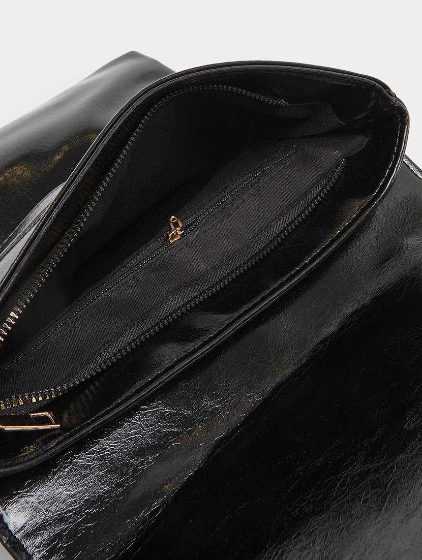 fashion black leatherette backpack - 21971323 - Standard Image - 6