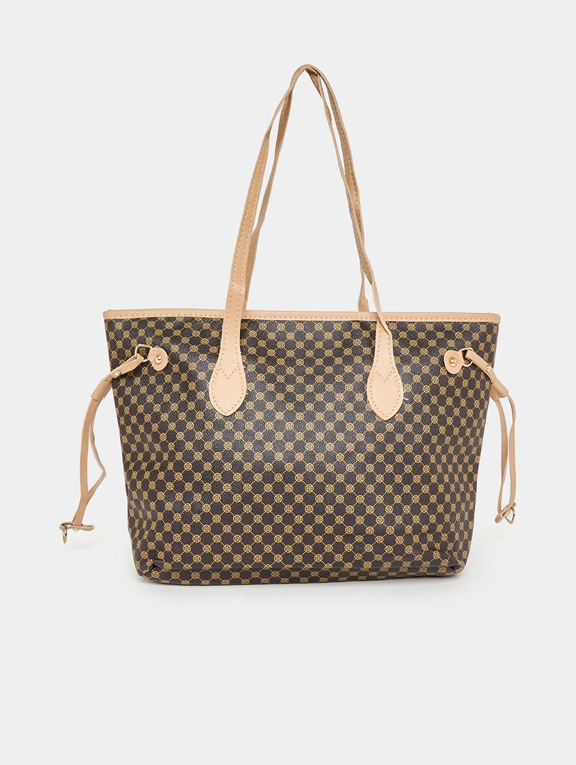 women brown printed tote bag - 21971374 - Standard Image - 1