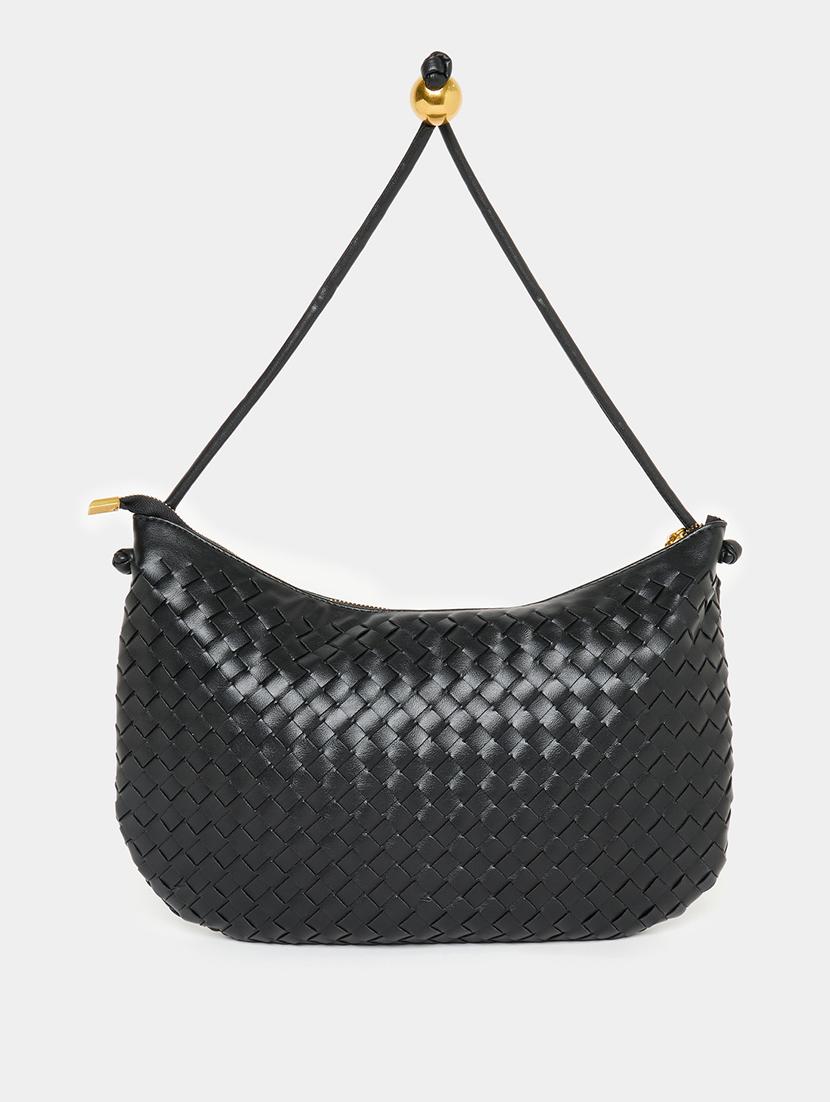 women black pu textured handbag - 21971377 - Zoom Image - 0