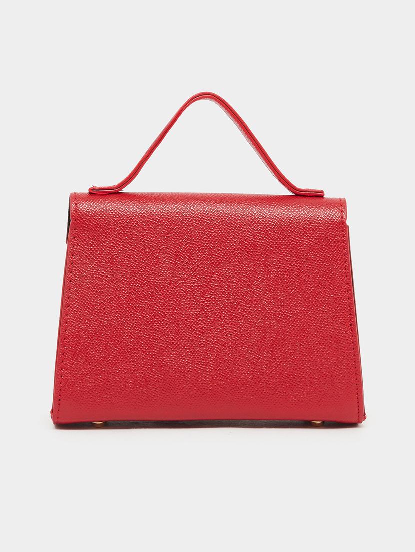 red buckle lock detail handbag - 21971409 - Standard Image - 4