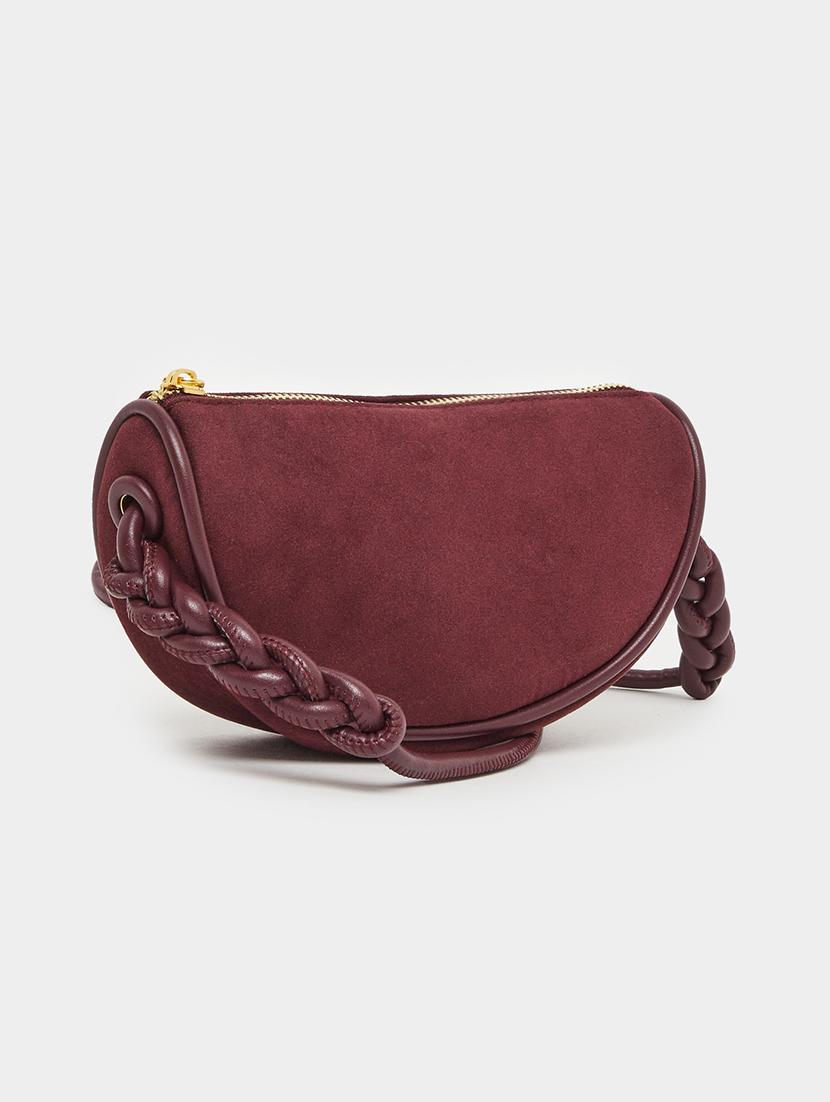 burgundy sling bag with braided handle - 21971413 - Zoom Image - 0