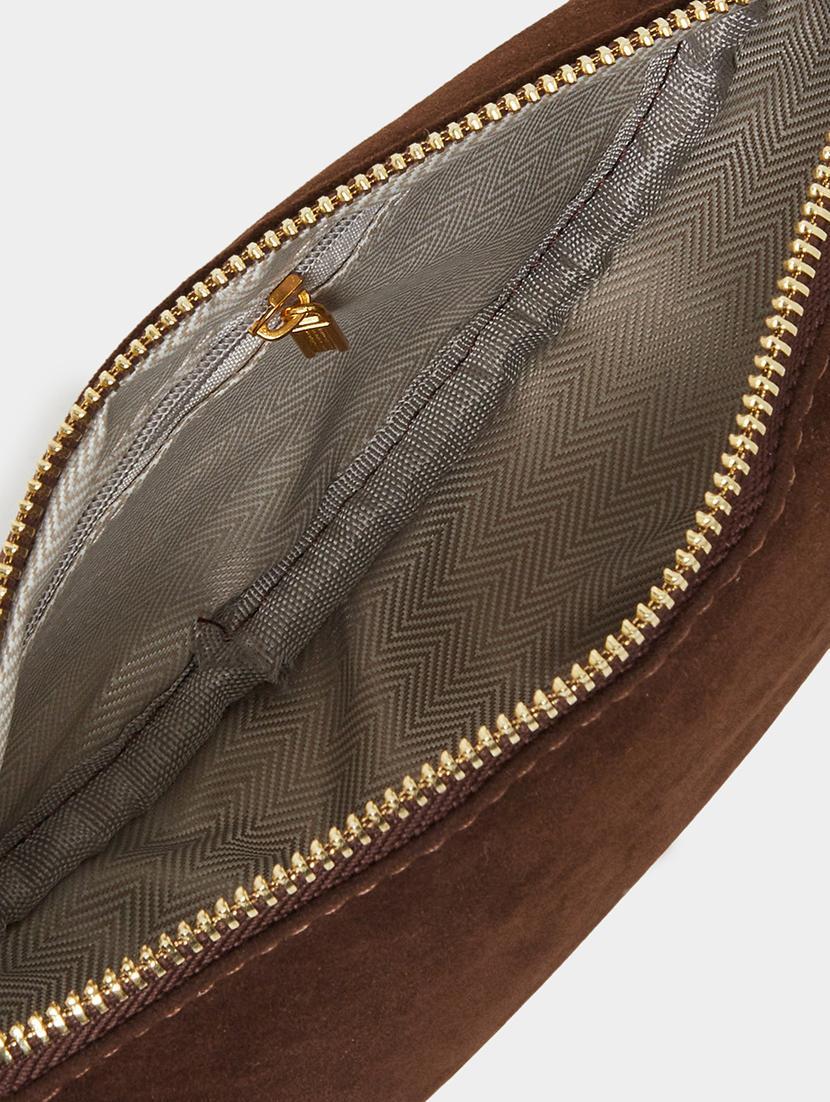 brown sling bag with braided handle - 21971414 - Standard Image - 4