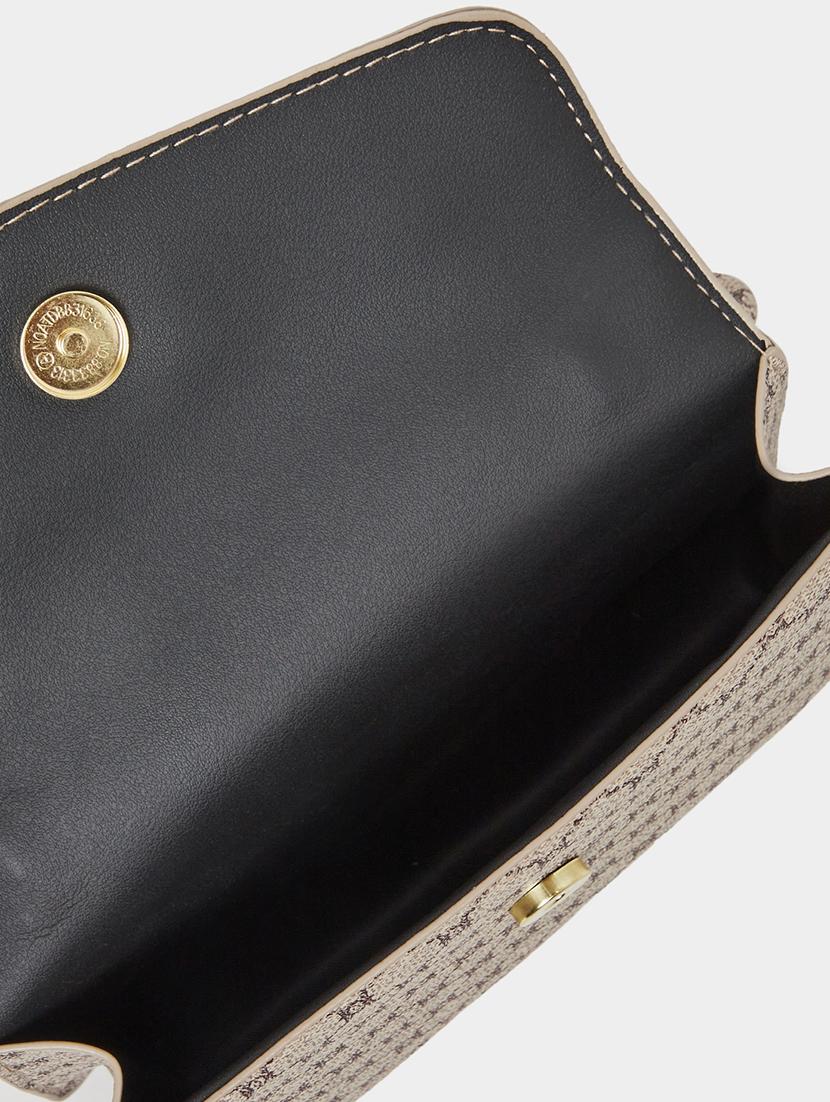 printed pu handbag with tie knot handle - 21971416 - Standard Image - 4