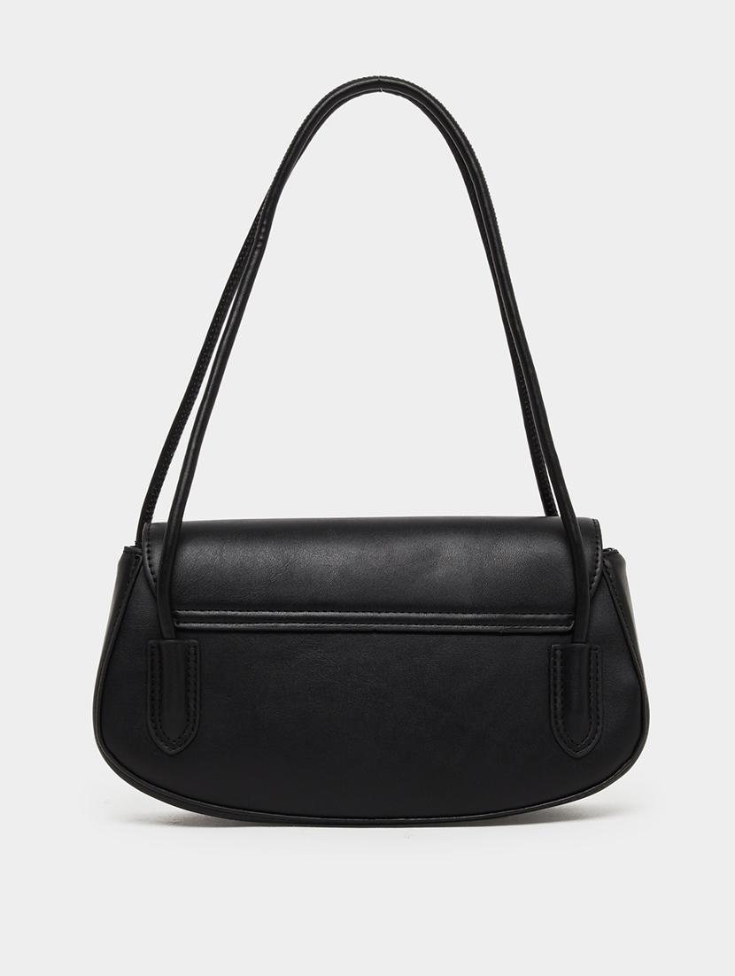 women black pu solid handbag - 21971422 -  Zoom Image - 0