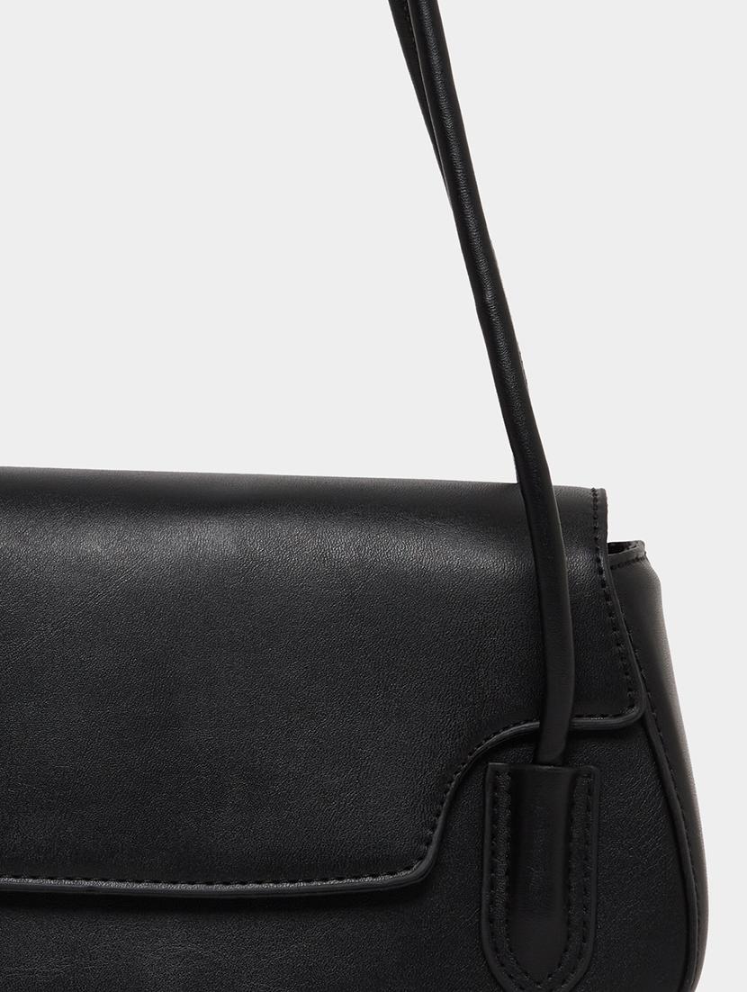 women black pu solid handbag - 21971422 - Standard Image - 4