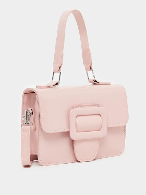 women pink pu solid handbag - 21971431 -  Standard Image - 0