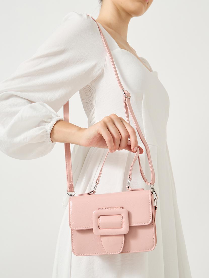 women pink pu solid handbag - 21971431 -  Standard Image - 1