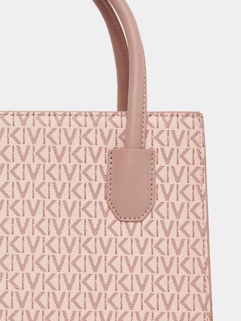 women printed pu handbag with sling khaki - 21971443 - Standard Image - 6