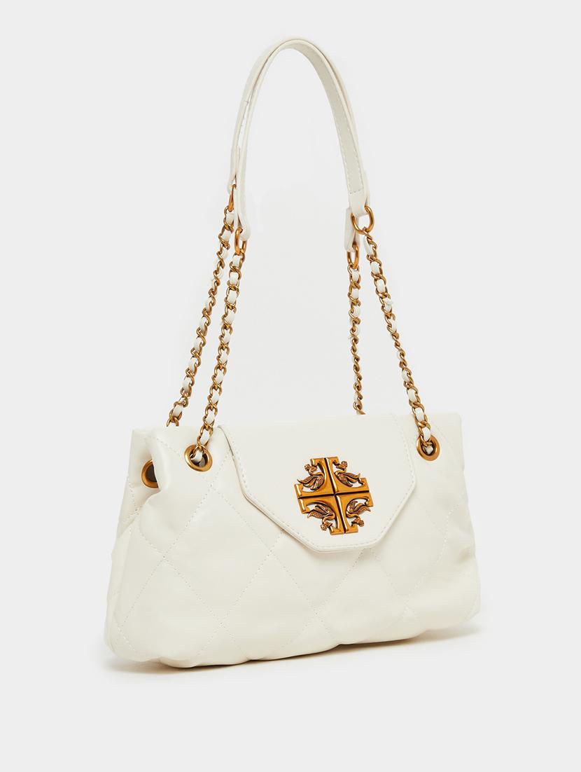 women white pu textured handbag - 21971449 - Standard Image - 1