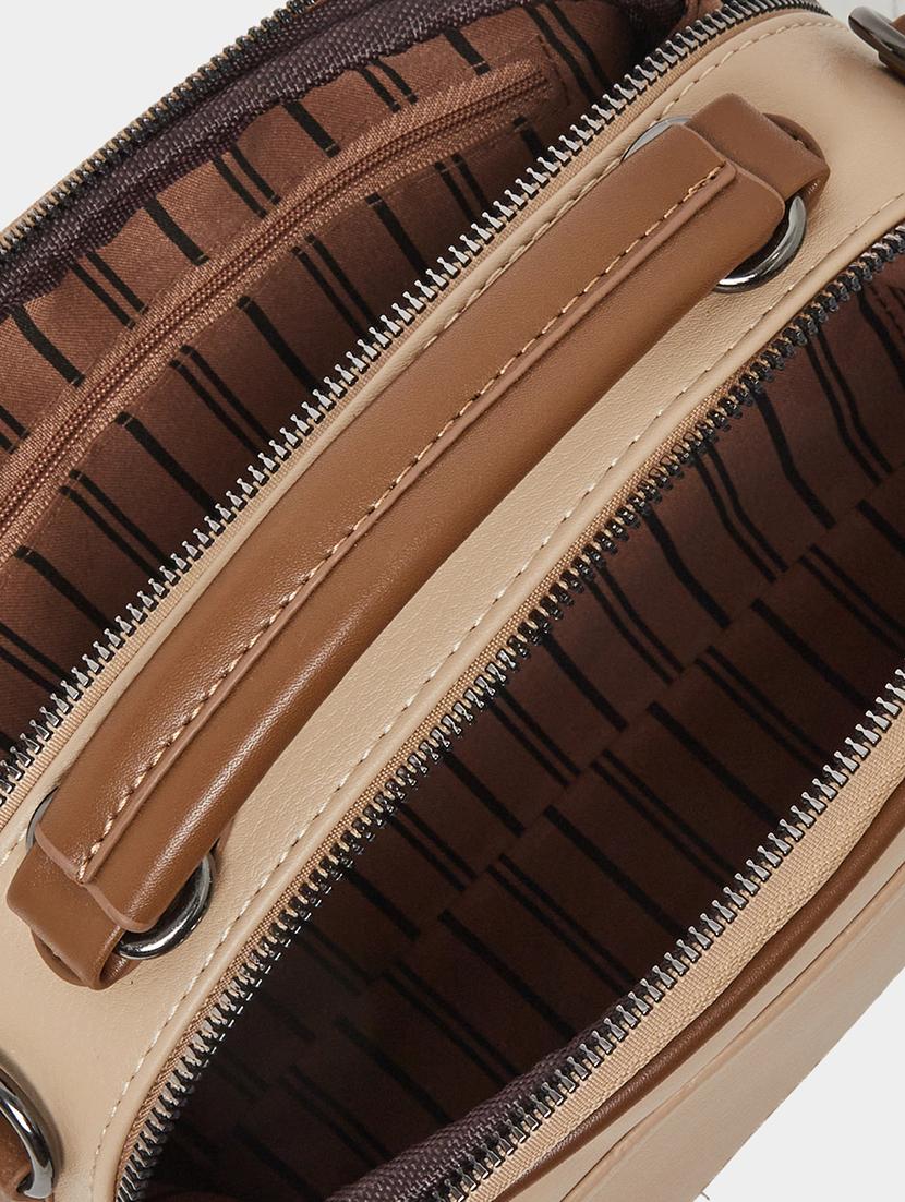 structured handbag with detachable sling strap - 21971451 - Standard Image - 4