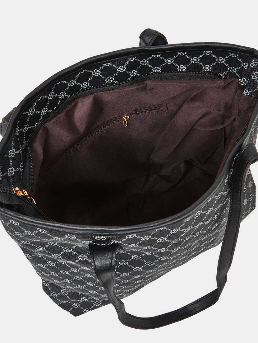 women black printed tote bag - 21971456 - Standard Image - 4