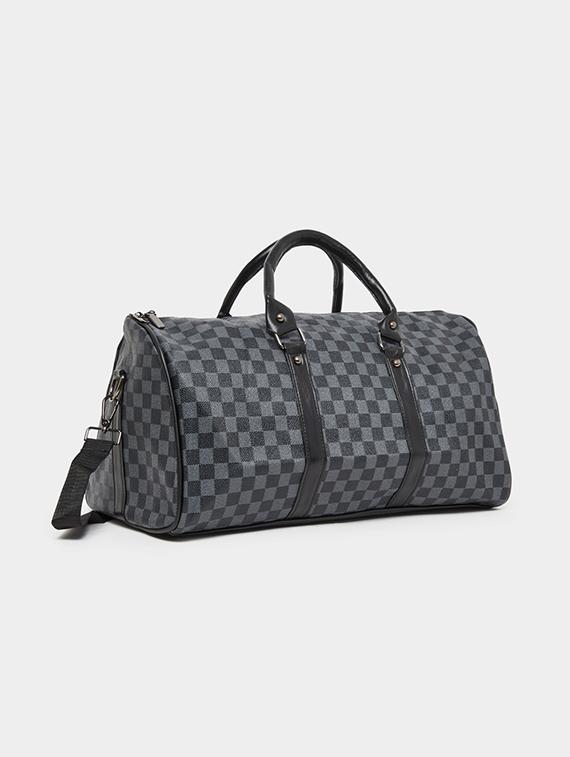 black checkered gym duffle bag - 21971461 - Standard Image - 1