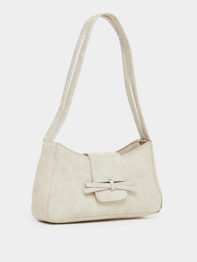 women beige pu printed handbag - 21971464 - Standard Image - 1