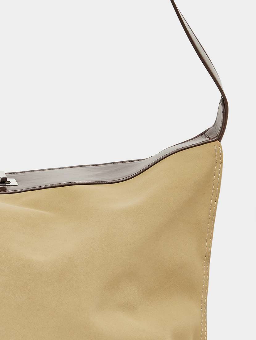women beige color block hobo bag - 21971474 - Standard Image - 4
