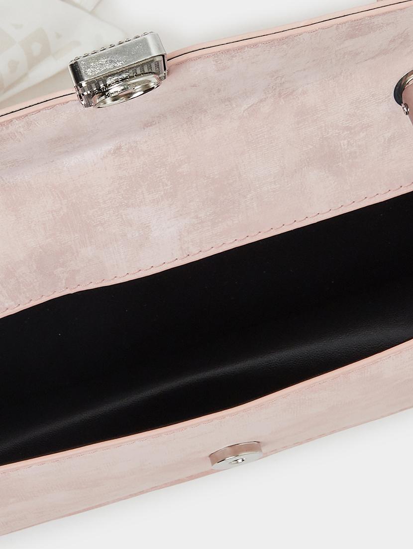 pink handbag with scarf party bag - 21971479 - Standard Image - 4