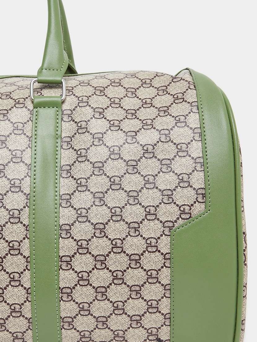 printed beige duffle travel bag - 21971482 -  Standard Image - 4