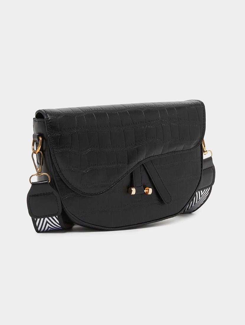 women black textured sling bag - 21971487 -  Standard Image - 1