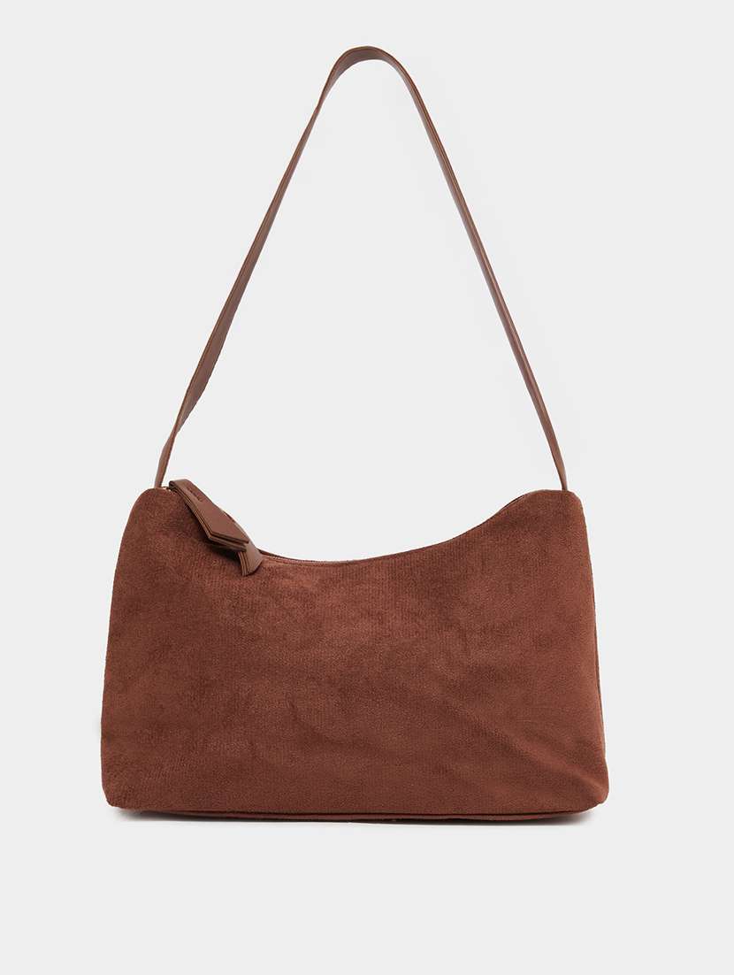 women brown solid hobo bag - 21971488 -  Standard Image - 1