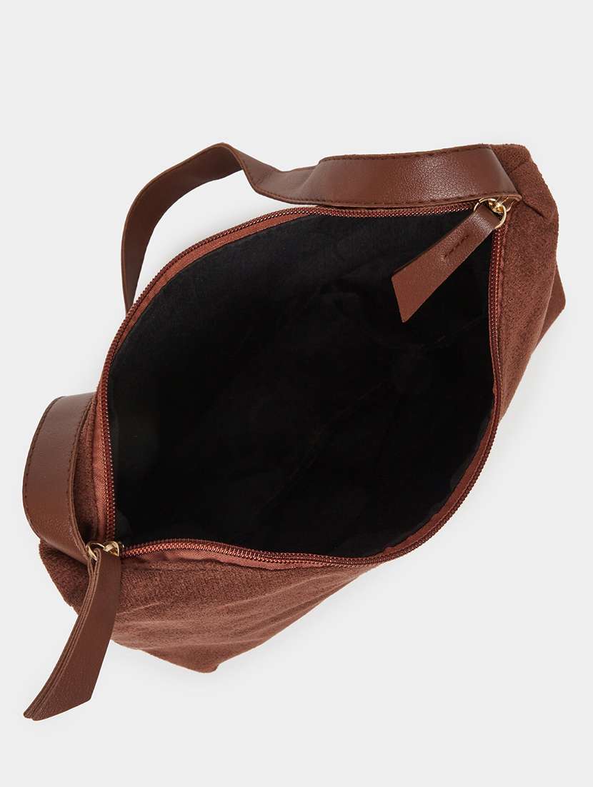 women brown solid hobo bag - 21971488 -  Standard Image - 4