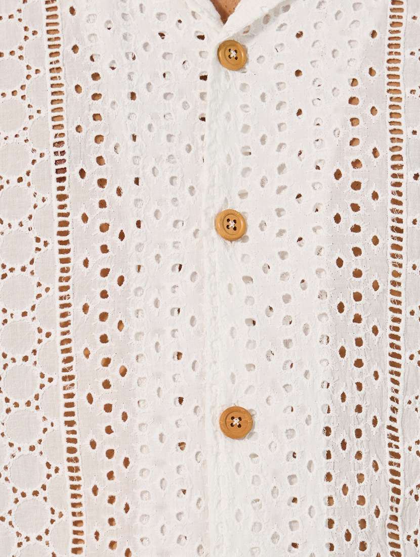 men self design long sleeve loose fit casual shirt - 21971532 -  Standard Image - 4