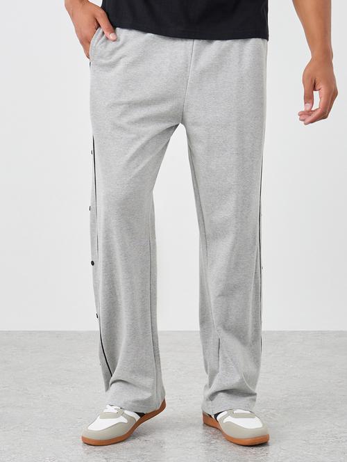 men solid mid rise full length track pant - 21971578 - Standard Image - 0