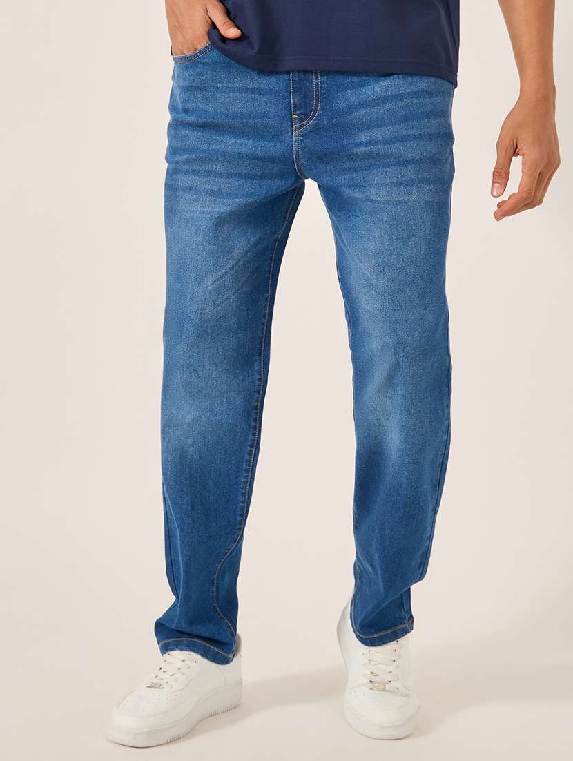 men washed mid rise full length jeans - 21971597 -  Standard Image - 1