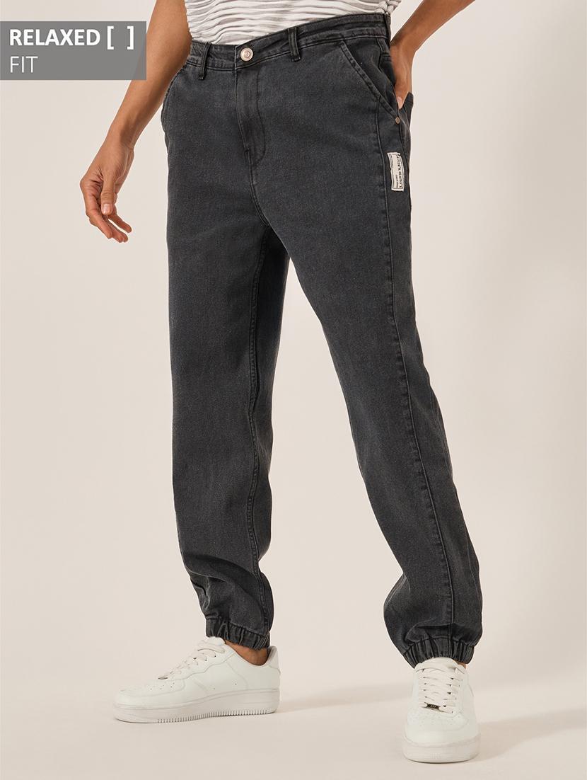 men solid mid rise relaxed fit jogger - 21971605 - Standard Image - 1