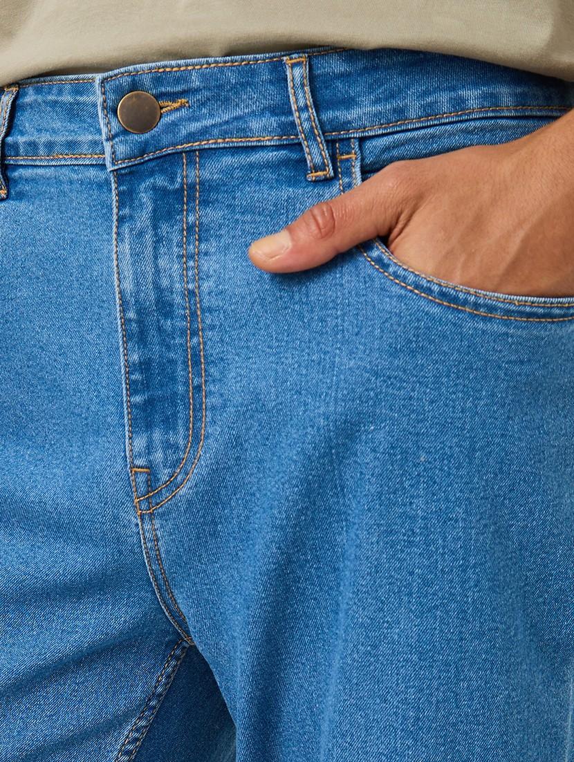 men plain mid rise full length jeans - 21971615 - Standard Image - 4