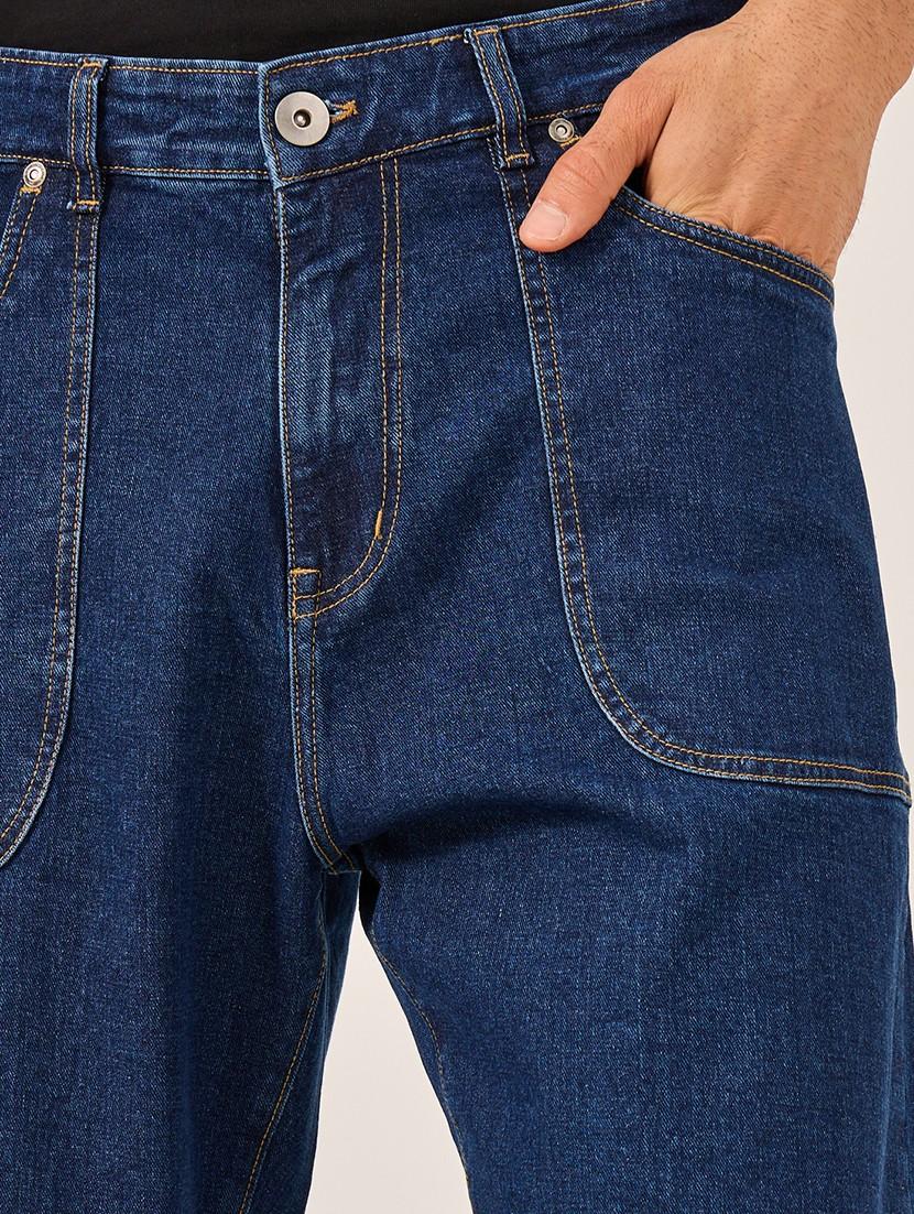 men plain mid rise relaxed fit jeans - 21971619 - Standard Image - 4