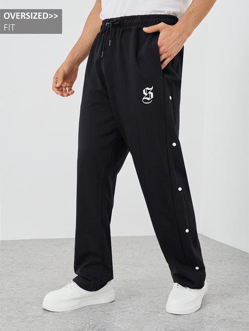 men solid mid rise full length track pant - 21971635 - Standard Image - 0