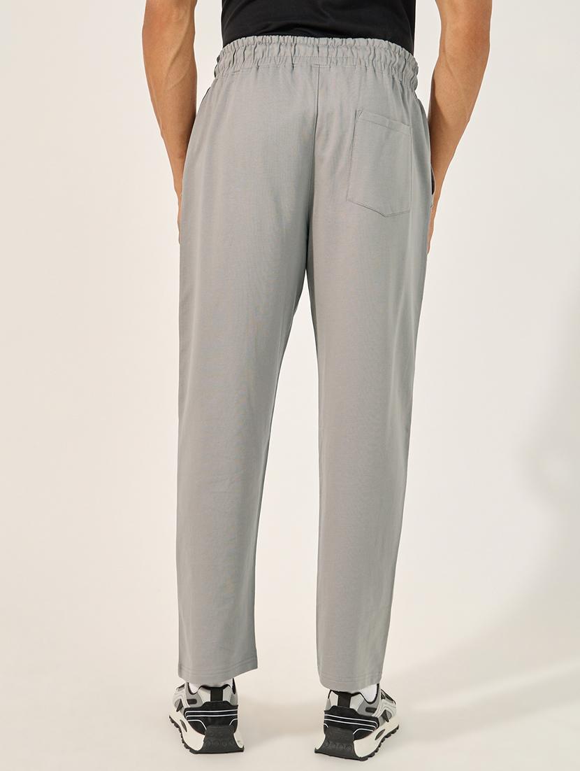 men grey solid relaxed fit track pant - 21971707 -  Standard Image - 1