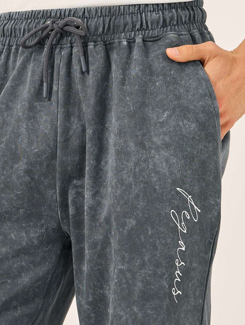 men grey printed relaxed fit track pant - 21971713 - Standard Image - 4