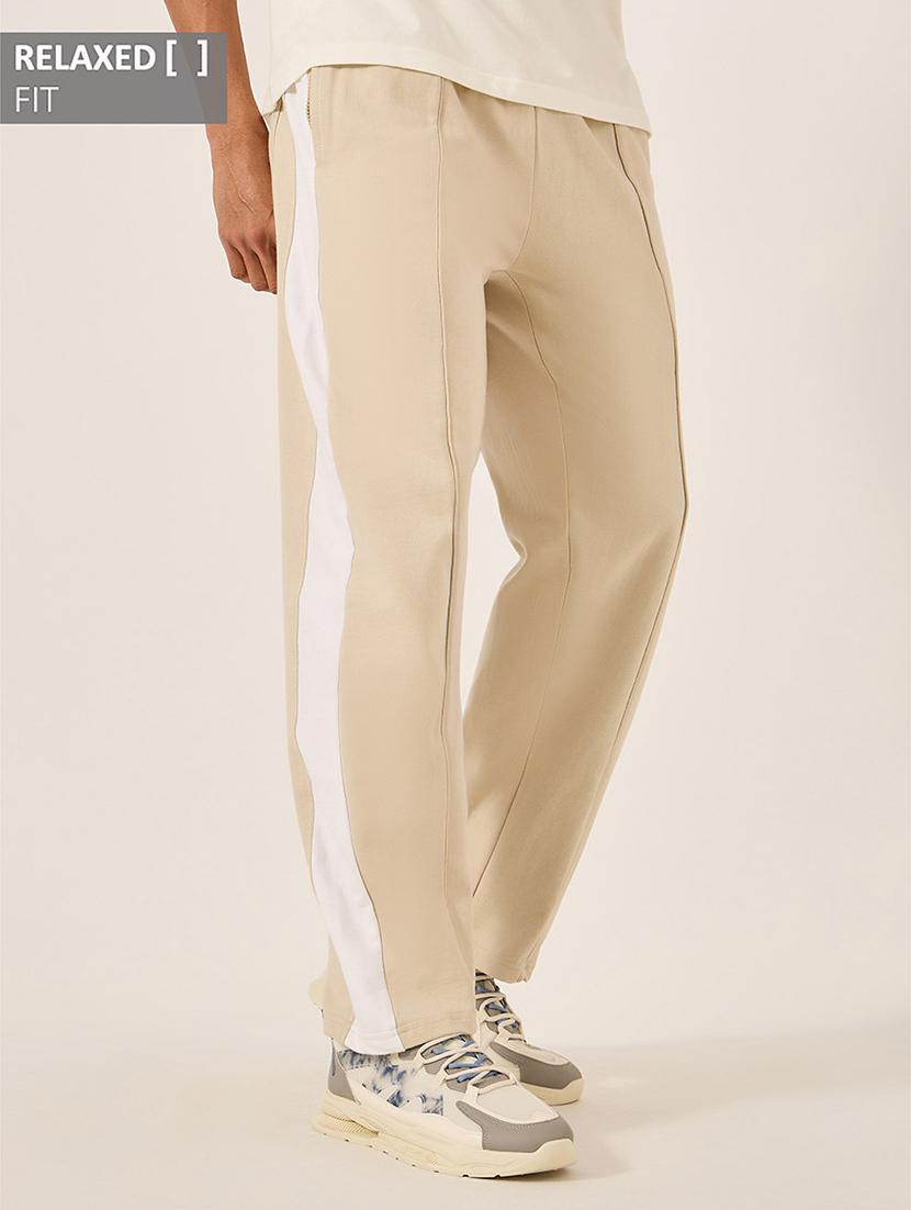 men tapered mid rise relaxed fit track pant