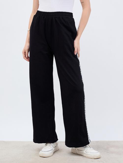 women black tapered high rise track pant - 21971772 -  Standard Image - 0